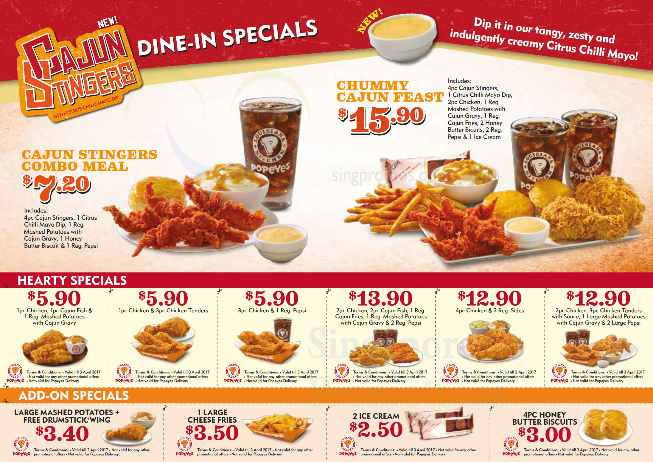 Here s Popeyes latest discount coupon deals valid from 14 Feb 3 Apr 2017