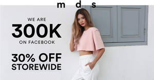 Featured image for (EXPIRED) MDS Collections offers 30% off storewide from 13 – 16 Mar 2017