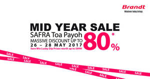 Featured image for (EXPIRED) Brandt Mid Year Sale at SAFRA Toa Payoh from 26 – 28 May 2017