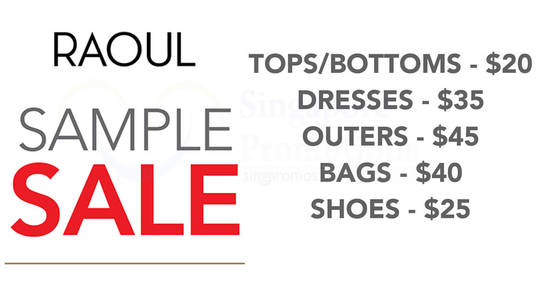 Raoul sample sale feat 23 May 2017 Raoul sample sale feat 23 May 2017