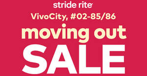 Featured image for (EXPIRED) Stride Rite: Up to 70% off moving out sale at VivoCity from 19 May – 25 Jun 2017