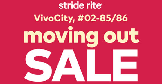 Featured image for Stride Rite: Up to 70% off moving out sale at VivoCity from 19 May - 25 Jun 2017