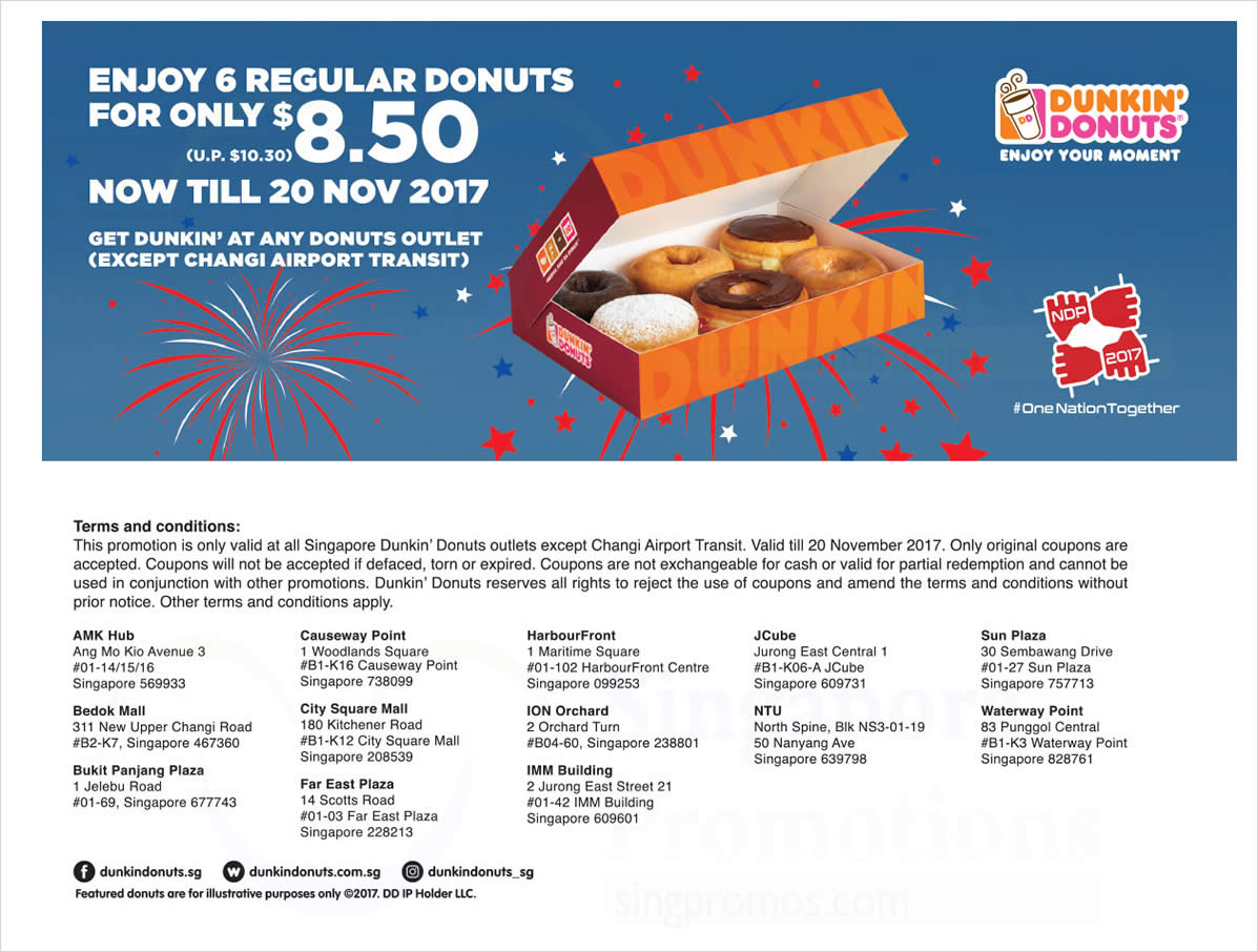 Dunkin Donuts 8 50 For Six Regular Donuts U P 10 30 Coupon At 