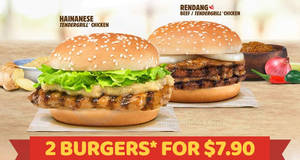 Featured image for (EXPIRED) Burger King: Double taste of Singapore – $7.90 for two burgers! From 26 Aug 2017