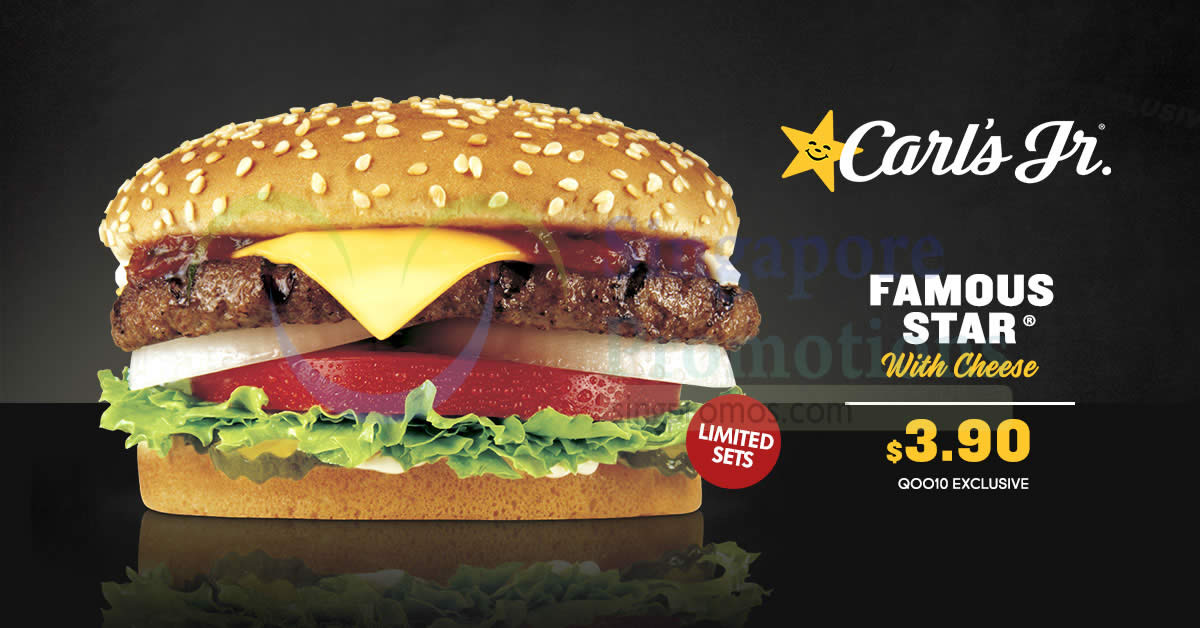 Featured image for Carl's Jr's Famous Star with Cheese burger is going for $3.90 online from 26 Aug 2017