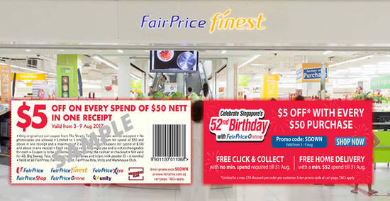 Fairprice 5 off feat 3 Aug 2017 Fairprice 5 off feat 3 Aug 2017