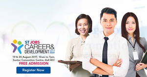 Featured image for (EXPIRED) STJobs Career and Development Fair 2017 from 19 – 20 Aug 2017