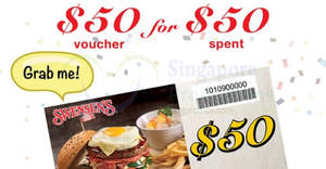 Featured image for (EXPIRED) Earle Swensen’s: Spend $50 and get a $50 return voucher promotion from 11 – 15 Jun 2018
