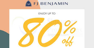 Featured image for (EXPIRED) FJ Benjamin up to 80% off luxury & lifestyle labels sale from 29 – 30 Sep 2017