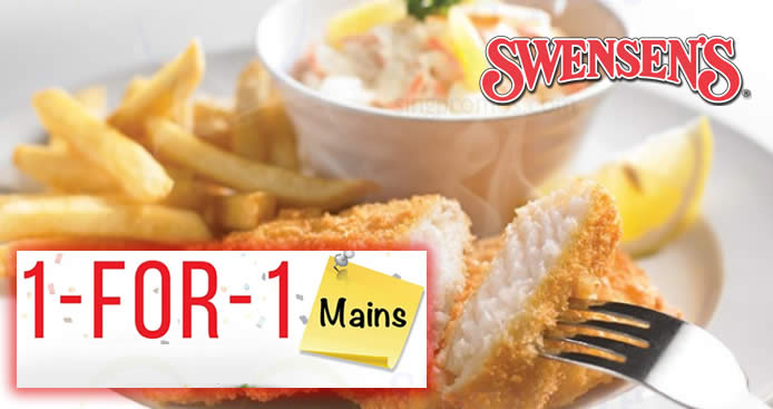 Featured image for Swensen's 1-for-1 mains at ALL outlets is BACK! Valid from 16 - 20 Oct 2017 (excl. 17 & 18 Oct)