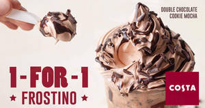 Featured image for (EXPIRED) Costa Coffee: 1-FOR-1 Double Chocolate Cookie Mocha Frostino all-day at all outlets from 7 Nov 2017