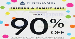 Featured image for (EXPIRED) FJ Benjamin up to 90% off luxury & contemporary labels sale! From 1 – 2 Dec 2017