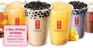 Featured image for (EXPIRED) Gong Cha reopening in Singapore! First outlet opening at SingPost Centre from 1 Dec 2017