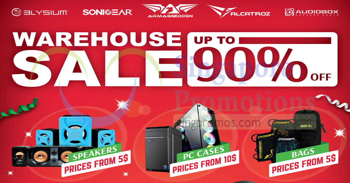 Featured image for Sonicgear: Up to 90% OFF warehouse sale - prices start from $2! From 6 - 8 Dec 2017