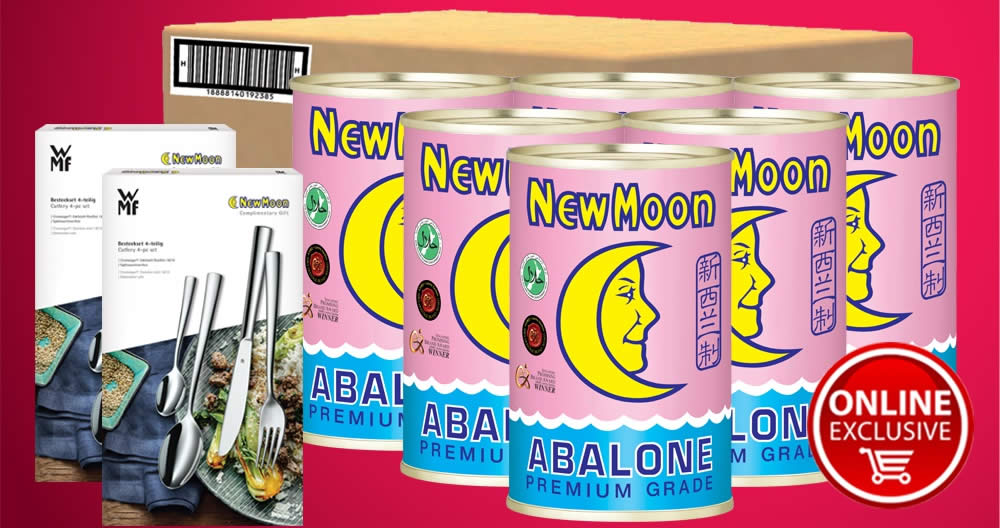 Featured image for New Moon Official E-Store: Six cans of New Zealand Abalone 425g bundle deal! Valid from 16 Jan 2018
