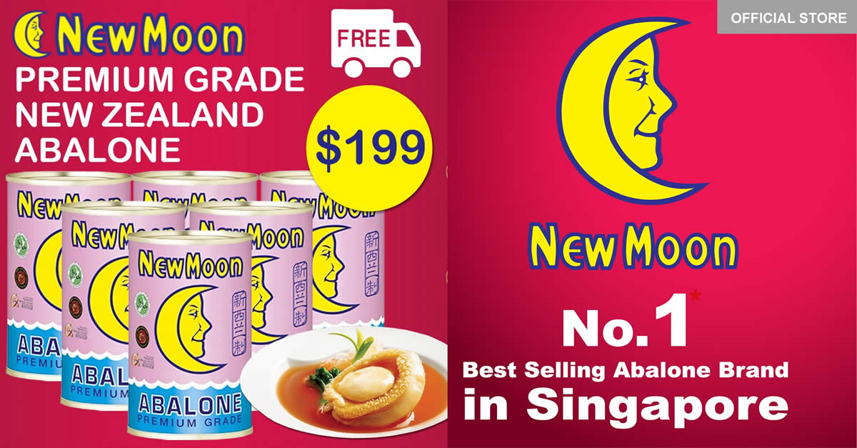 Featured image for New Moon Official E-Store: Today Only! $199 for 6 cans of New Zealand Abalone 425g bundle deal with free delivery! Valid on 30 Jan 2018