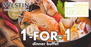 Featured image for (EXPIRED) Seasonal Tastes at Westin Singapore: 1-FOR-1 Thai seafood dinner buffet with UOB/DBS/POSB cards! Till 13 Feb 2018