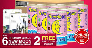 Featured image for (EXPIRED) New Moon Official E-Store: NEW Bundle deal for 6 cans of New Zealand Abalone 425g with free delivery! Valid from 6 Feb 2018