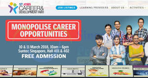 Featured image for (EXPIRED) STJobs Career and Development Fair 2018 from 10 – 11 Mar 2018