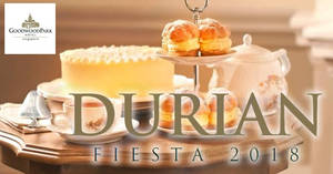 Featured image for (EXPIRED) Goodwood Park Hotel’s Durian Fiesta to return from 30 Mar – 22 Jul 2018
