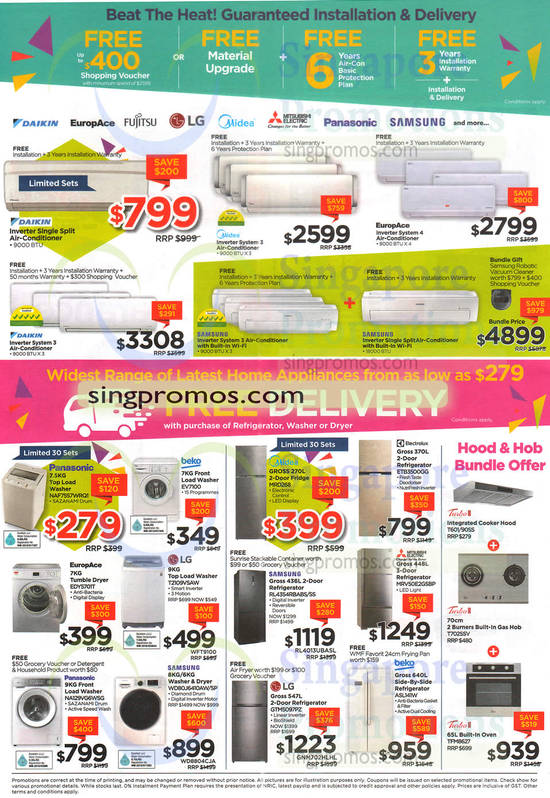 Appliances, Air Conditioners, Fridge, Washers