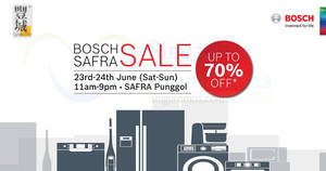 Featured image for (EXPIRED) Bosch home appliances up to 70% OFF sale from 23 – 24 Jun 2018