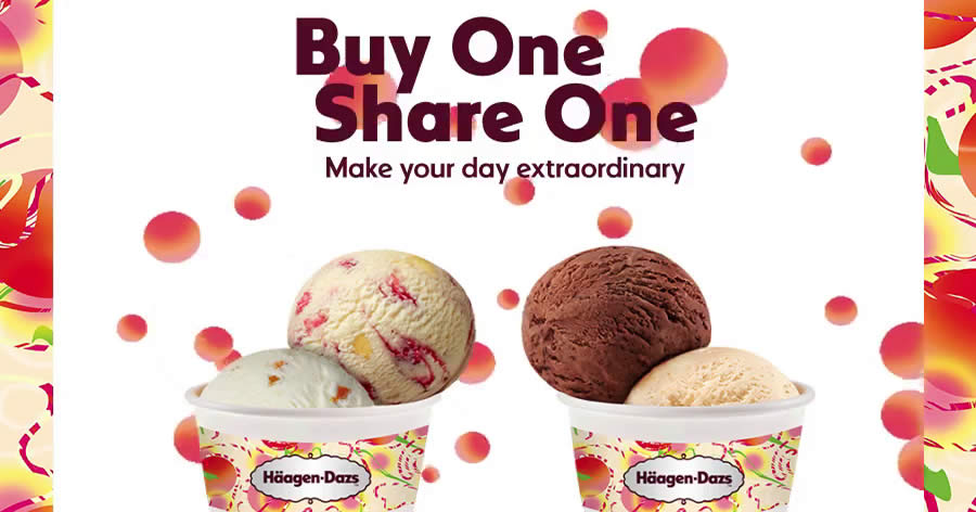 Featured image for Haagen-Dazs outlets to offer 1-FOR-1 double scoops at ALL outlets from 18 - 22 Jun 2018