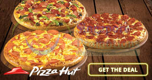 Featured image for (EXPIRED) Pizza Hut Delivery: $30 for three regular pizzas coupon code valid from 15 – 16 Jun 2018