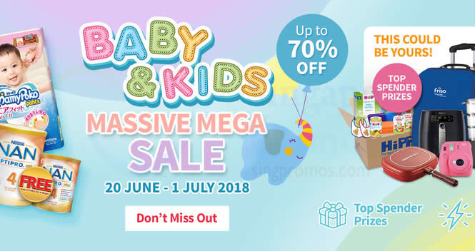Featured image for RedMart Up to 70% OFF Baby & Kids Massive Mega Sale! Ends 1 Jul 2018