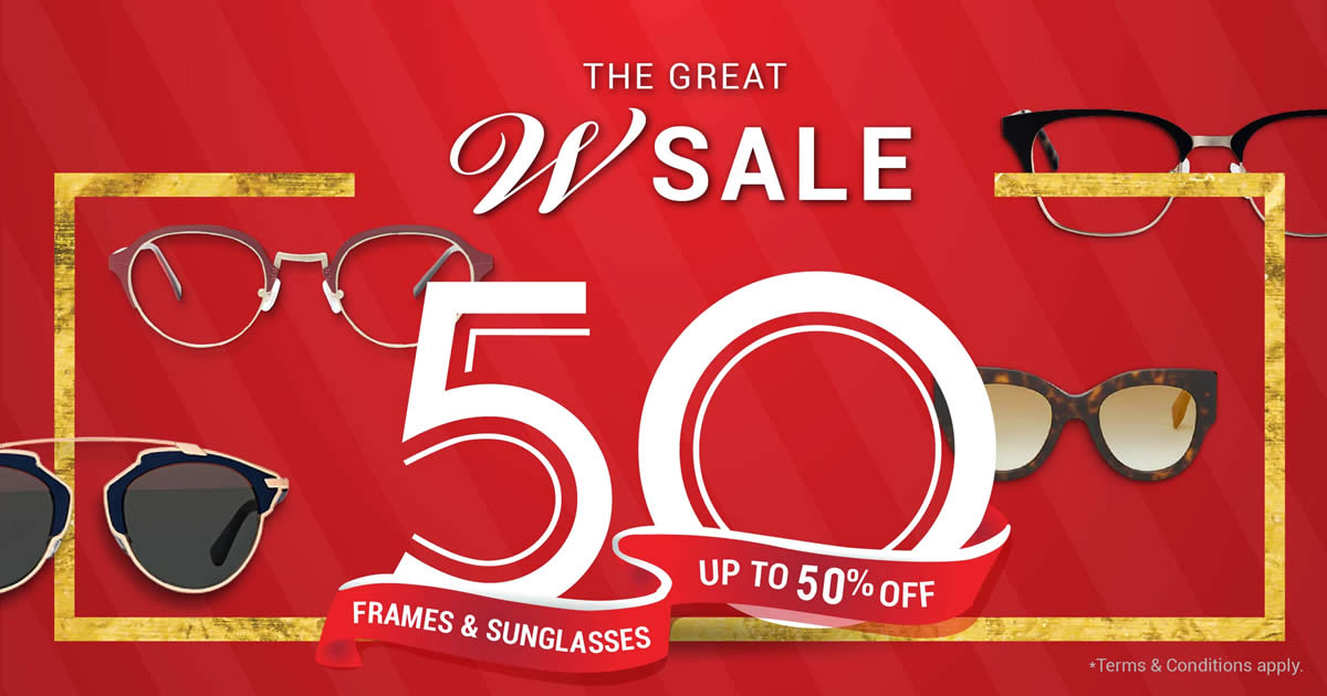 Featured image for W OPTICS: Sale up to 50% off international designer frames & sunglasses till 12 Aug 2018