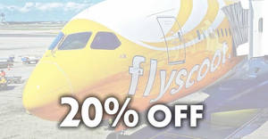 Featured image for (EXPIRED) Scoot: 20% off selected Economy fares to over 45 destinations one-day promo! Book on 31 Jul 2018