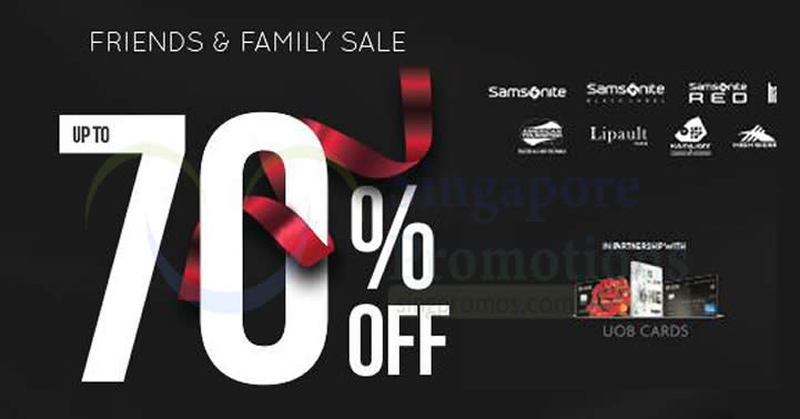 Featured image for Samsonite up to 70% off Friends & Family sale from 16 - 18 Aug 2018