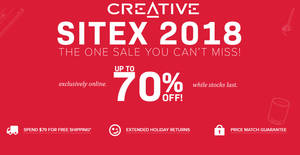 Featured image for (EXPIRED) Creative eStore is offering SITEX deals with discounts up to 70% OFF from 22 November 2018, while stocks last