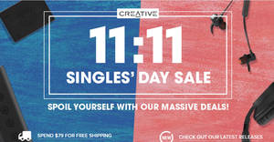 Featured image for (EXPIRED) Creative eStore is offering 11.11 Singles Day deals with discounts up to 65% OFF! Ends 11 Nov 2018