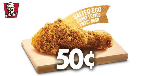 Featured image for KFC: Enjoy 50 cents Goldspice Chicken with DBS/POSB cards valid till 1 January 2019