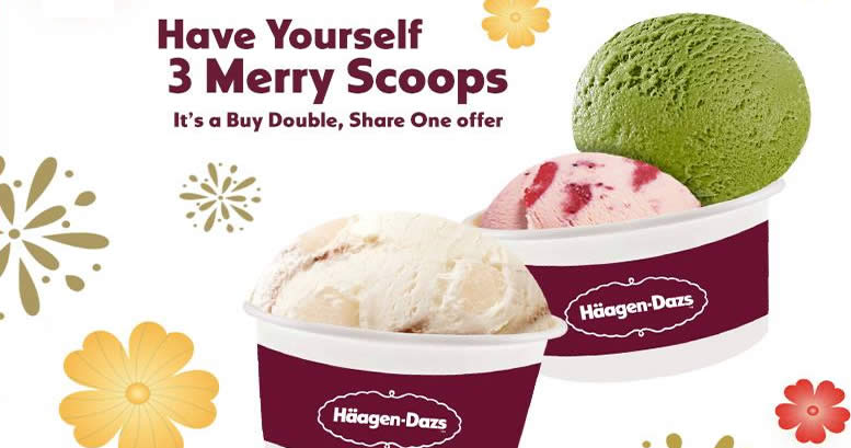 Featured image for Haagen-Dazs: Buy a double-scoop and get a free limited edition scoop till 7 December 2018