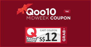 Featured image for (EXPIRED) Qoo10: Grab free $12 cart coupons valid on 27 Dec 2018