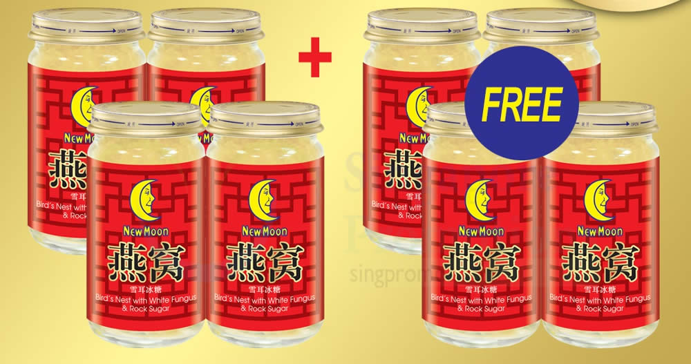 Featured image for Buy-4-get-4-free New Moon Bird's Nest with White Fungus Rock Sugar from 8 Feb 2019