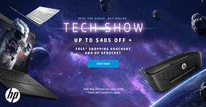 Featured image for HP’s Tech Show deals – Save up to $405 when you buy online! From 30 May – 2 Jun 2019