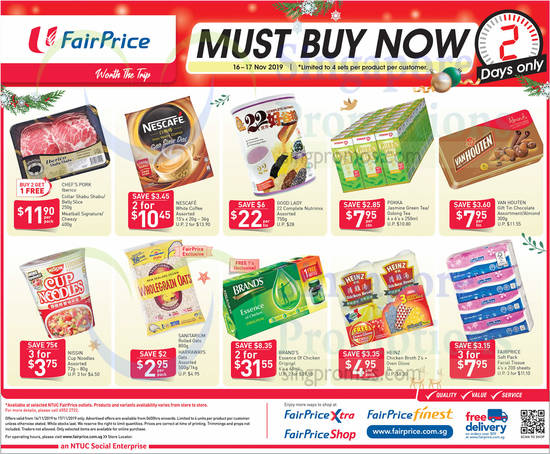 Fairprice 2Day Offers 16 Nov 2019