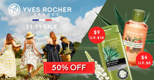 Featured image for (EXPIRED) Yves Rocher: Biggest Sale of the Year – 11.11 50% Off storewide from 9 – 11 Nov 2019