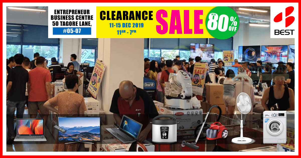 Featured image for BEST Denki clearance sale returns with discounts of up to 80% off from 11 - 15 December 2019