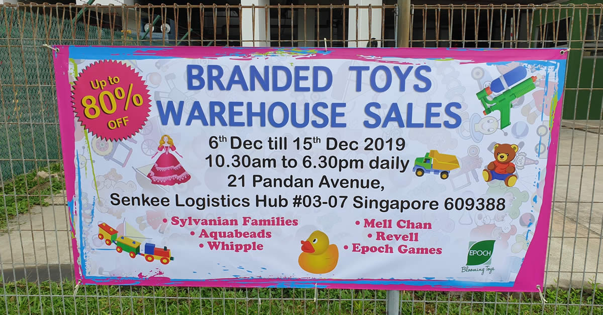Featured image for Branded toys warehouse sale features Sylvanian Families, Aquabeads, Whipple & more at up to 80% off from 6 - 15 Dec 2019