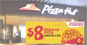 Featured image for Pizza Hut is offering $8 regular pizzas (U.P. $19.20) till Saturday, 8 February 2020