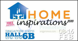 Featured image for Home Inspirations 2020 at Singapore EXPO from 8th Feb – 16th Feb 2020