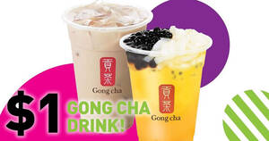 Featured image for (EXPIRED) $1 Gong Cha Drink for StarHub customers on Saturday, 25 July 2020