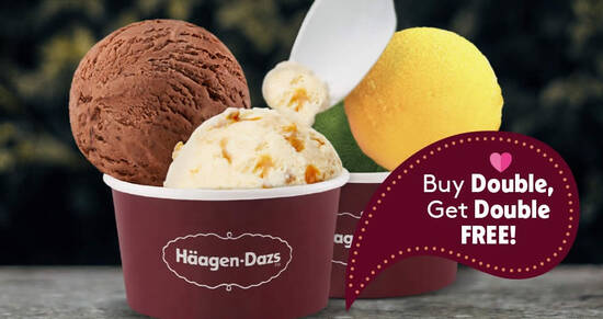 Featured image for Buy Double Get Double Free (worth $21.80) at Häagen-Dazs Westgate till 17 July 2020