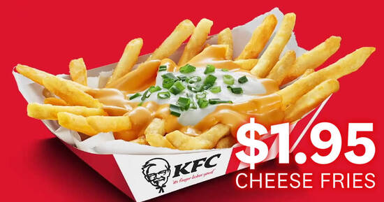 Featured image for KFC Cheese Fries will be going at $1.95 (U.P. $4.30) from 21 July 2020, while stocks last