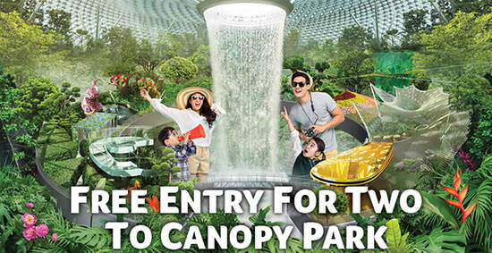 Featured image for Jewel Changi Airport: Free Entry to Canopy Park With Any Purchase till 30 September 2020
