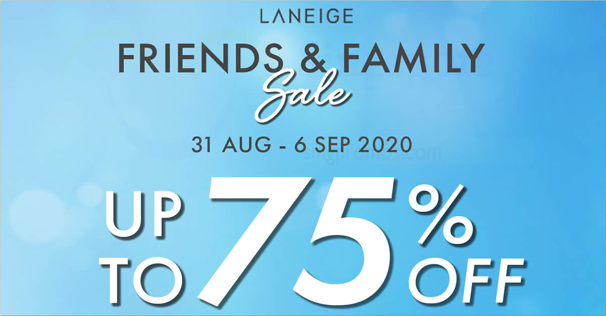 Featured image for LANEIGE Friends & Family Sale now happening online till 6 September 2020